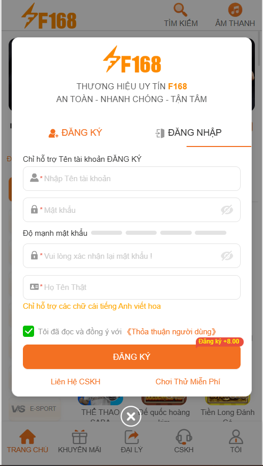 Loạt thông tin bạn cần cung cấp khi đăng ký thành viên nhà cái